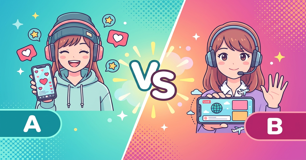 TikTok LIVEとBIGO LIVEの基本スペック比較